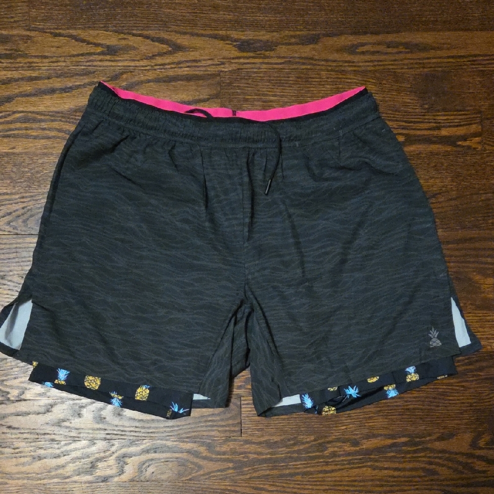 Chubbies Black Patterned Athletic Shorts